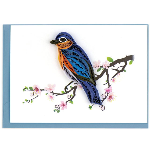 Mini Quilled Card -  Bluebird