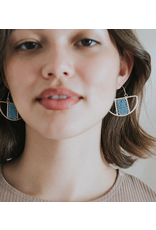 India Rajiyah Beaded Fan Earrings