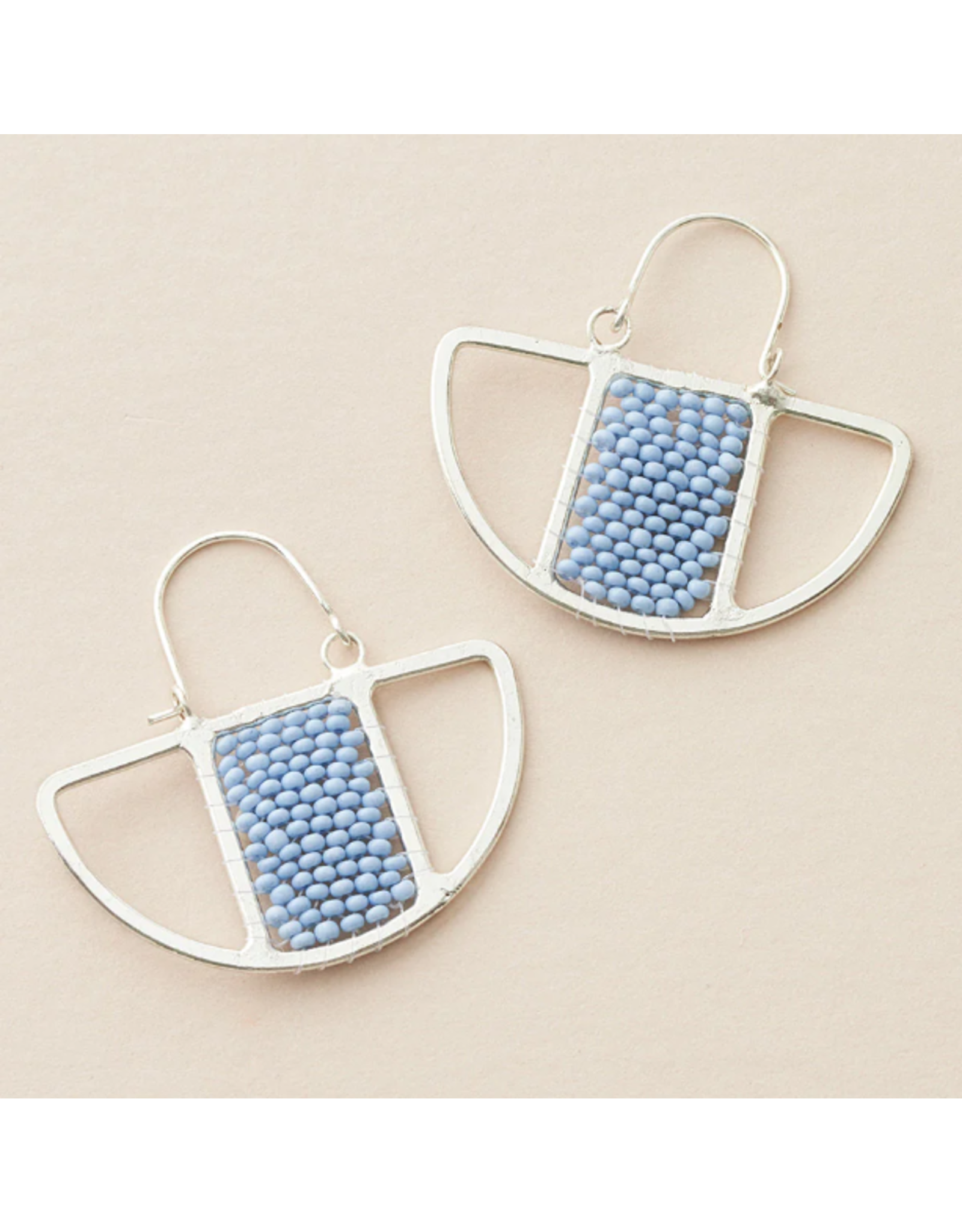 India Rajiyah Beaded Fan Earrings