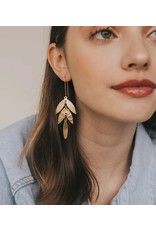 India Gold Leaf Drop Earrings, India