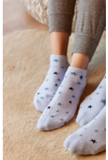 India Ankle Socks That Give Books - Blue w/ Stars