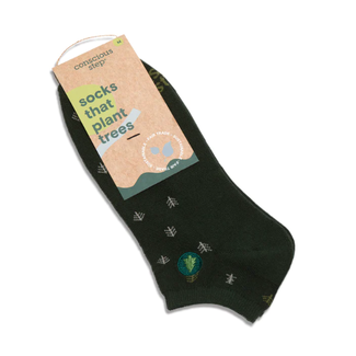 India Conscious Step Ankle Socks That Plant Trees - Dark Green