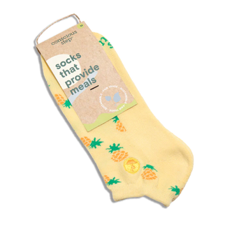 India Conscious Step Ankle Socks That Provide Meals - Pineapples