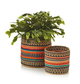 Ghana CLEARANCE Savannah Sunset Plant Basket - Small, Ghana