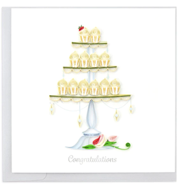 Vietnam Quilled Cupcake Tower Wedding Card, Vietnam