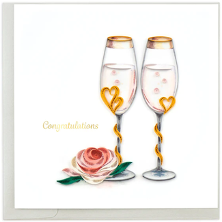 Vietnam Quilling Card - Wedding Toasting Flutes
