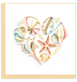 Vietnam Quilled Seashell Heart Card, Vietnam