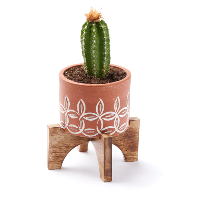 Daksha Terracotta Planter w/ Stand