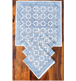 India Blue Floral Napkin (sold singly), India