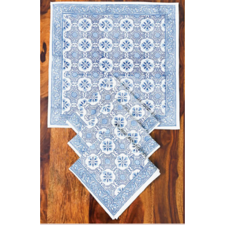 India Blue Floral Napkin