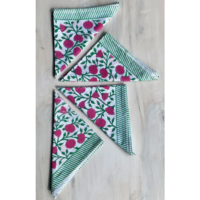Fuchsia & Green Napkin