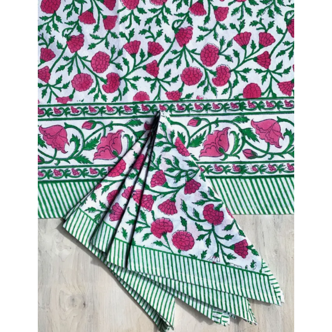 Fuchsia & Green Napkin