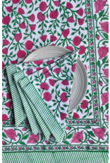 India Fuchsia & Green Napkin (sold singly), India