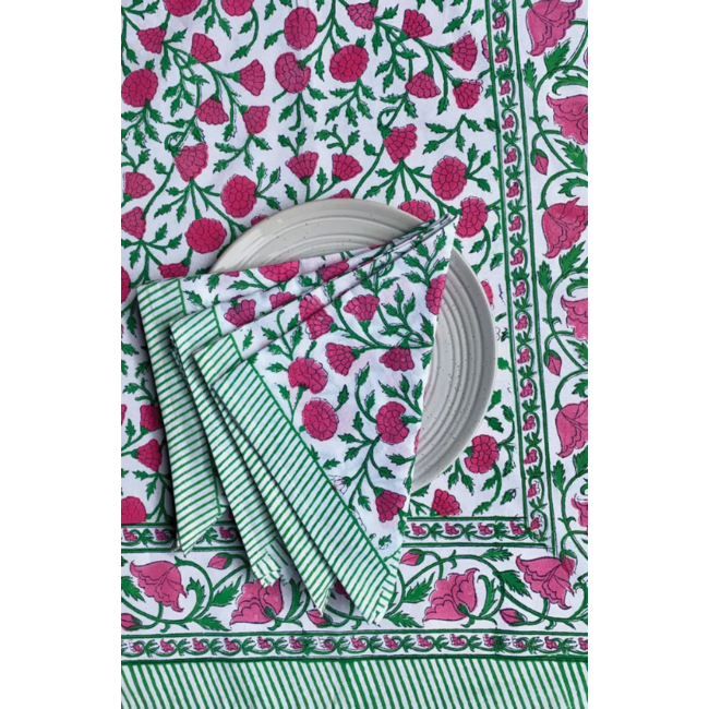 Fuchsia & Green Napkin