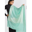 India Geeta Aqua & Ivory Wool Shawl