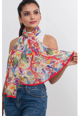 India Multicolour Birds Sahila Cupro Scarf, India