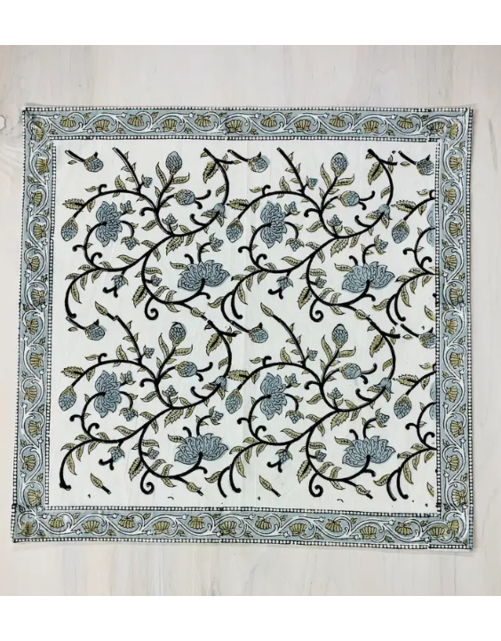 India Silver Floral Napkin (sold singly), India