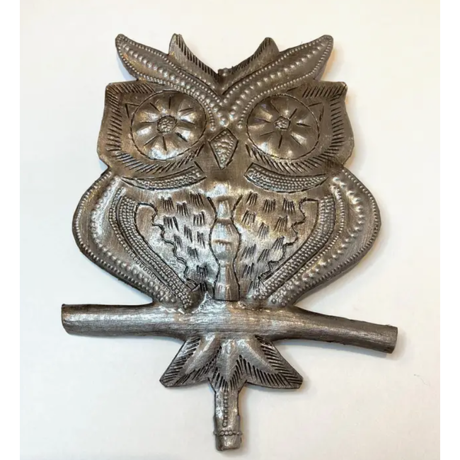 Owl Cut Metal Garden Stake