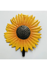 Haiti Sunflower Painted Cut Metal Garden Stake, Haiti