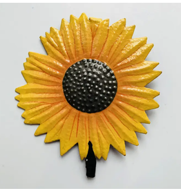 Haiti CLEARANCE Sunflower Painted Cut Metal Garden Stake, Haiti