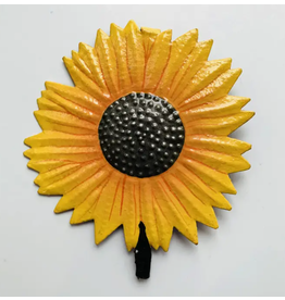 Haiti Sunflower Painted Cut Metal Garden Stake, Haiti