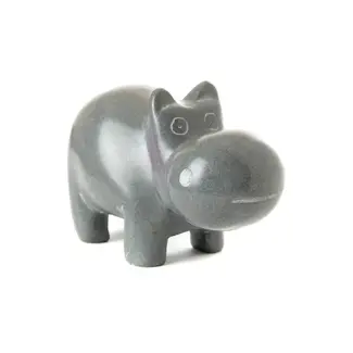 Kenya Dove Gray Soapstone Gentle Hippo