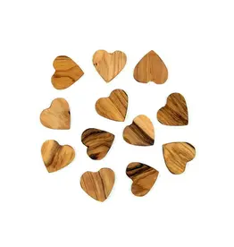 Kenya Olivewood Tiny Heart Tokens, Kenya