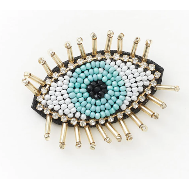 Bala Mani Beaded Brooch Pin - Evil Eye