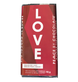 Peace by Chocolate - Valentine Love Bar English, 92g