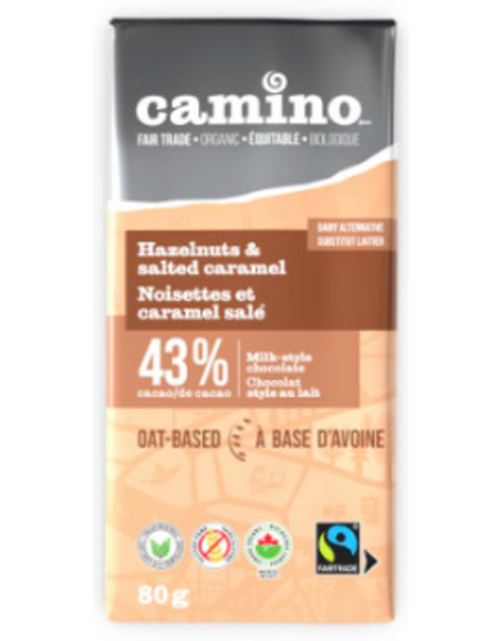 Camino Hazelnut & Salted Caramel w/ Oat Milk, 100g