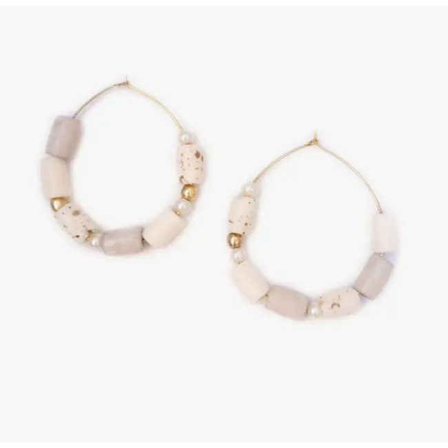 Emily Hoop Earrings - Natural