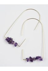 India Amethyst Savvy Hook Earrings, India