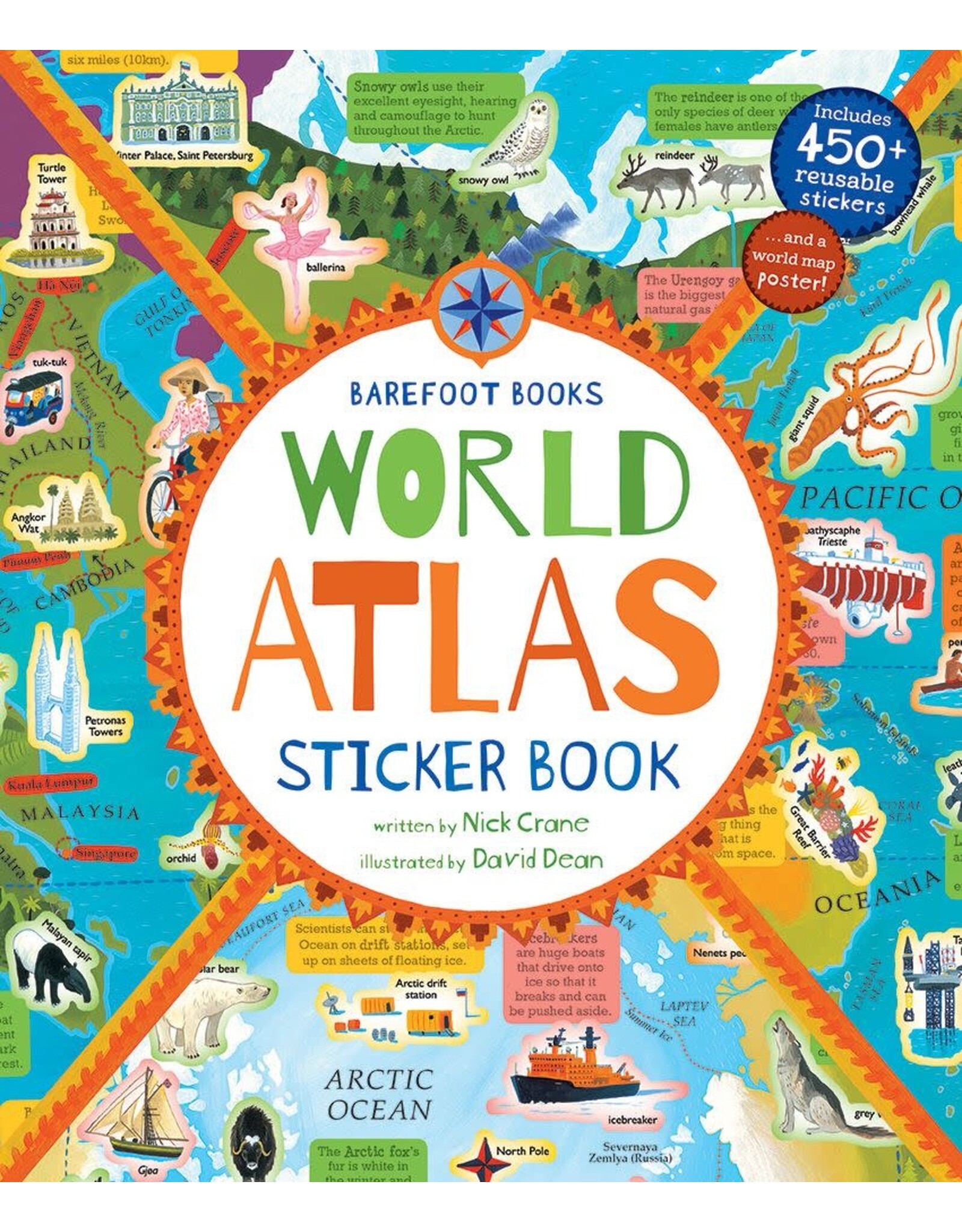 World Atlas Sticker Book, Softcover