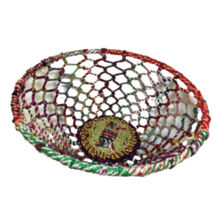 India CLEARANCE Basket Multicolour Woven Thread/Wire Large