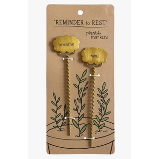 India CLEARANCE Restful Plant Markers (set of 2)