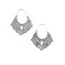 India Ornate Orchid Earrings - Silver