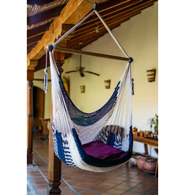 Nicaragua Blue & Cream Hammock Chair, Nicaragua