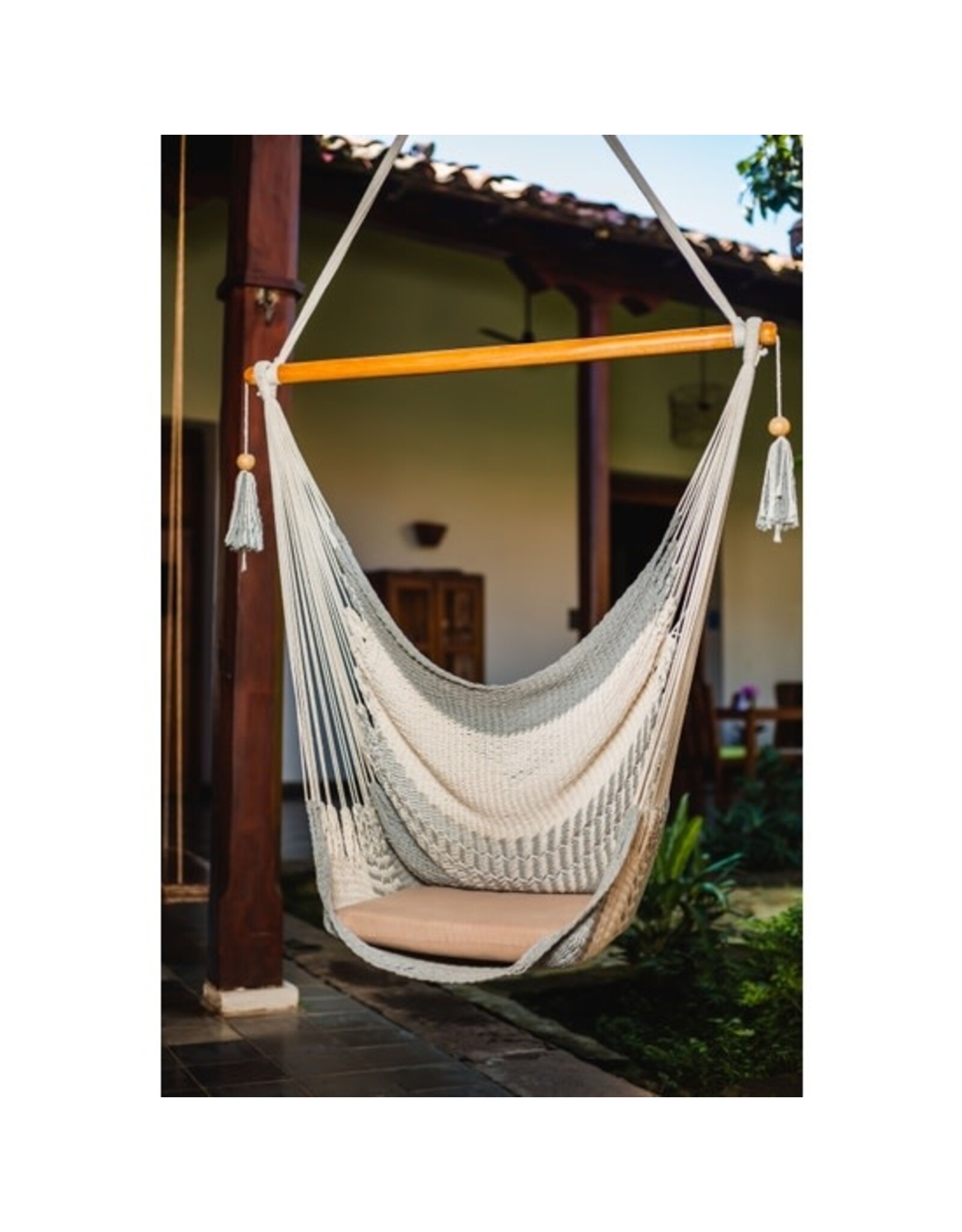 Nicaragua Cream & Gray Hammock Chair, Nicaragua