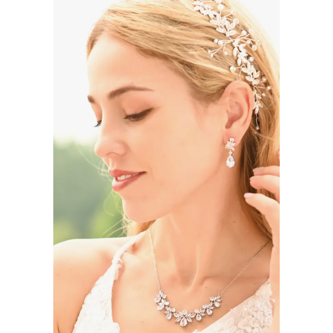 CLEARANCE Ethereal Vine Silver Crystal & Pearl Headband