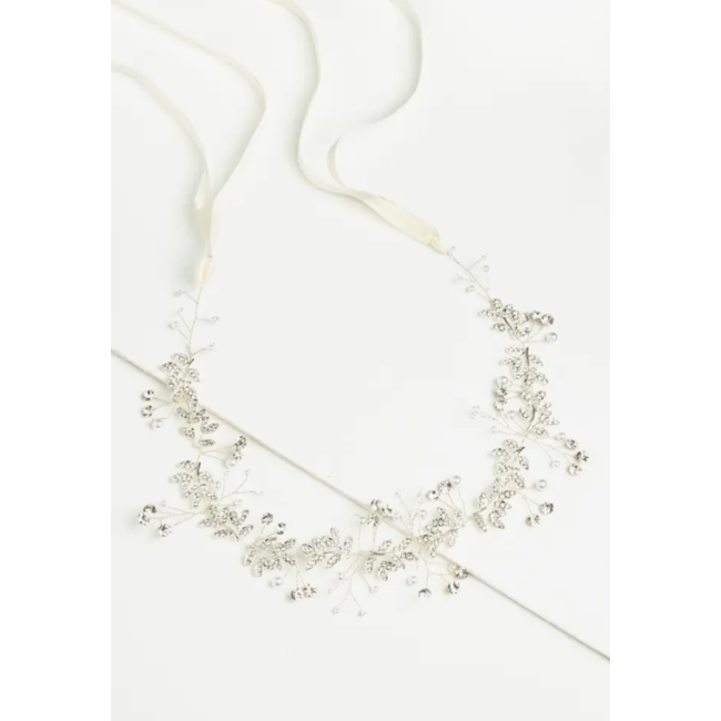 CLEARANCE Ethereal Vine Silver Crystal & Pearl Headband