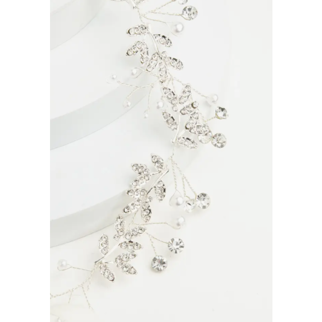 CLEARANCE Ethereal Vine Silver Crystal & Pearl Headband