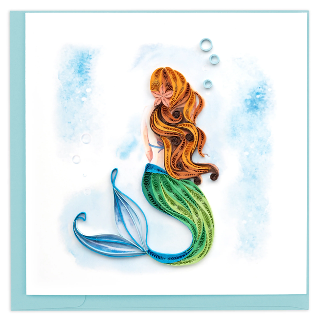 Quilled Card - Mermaid