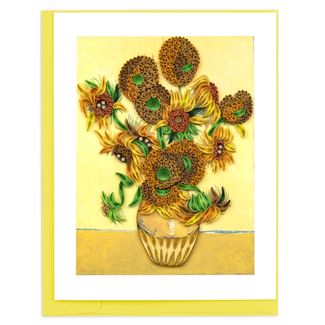Vietnam Artist Series Quilled Card - Sunflowers by Van Gogh