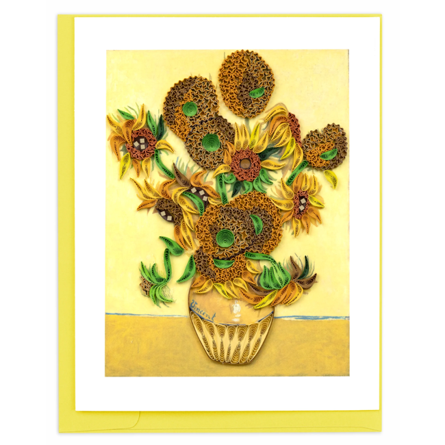 Artist Series Quilled Card - Sunflowers by Van Gogh