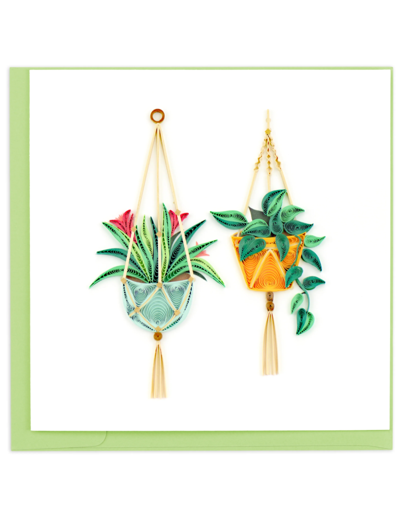 Vietnam Quilled Macrame Plant Hangers Card, Vietnam