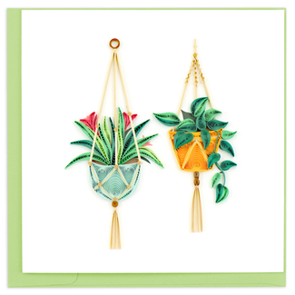 Vietnam Quilled Card -  Macrame Plant Hangers Vietnam Quilled Card -  Macrame Plant Hangers