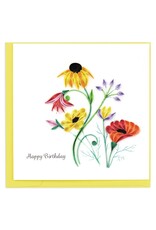 Vietnam Quilled Wildflower Blooms Birthday Card, Vietnam