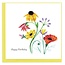 Vietnam Quilled Card -  Happy Birthday Wildflower Blooms