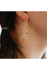 Peru White Rain Flower Earrings, Peru