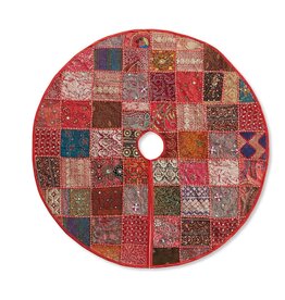 India Glittering Patchwork Tree Skirt, India